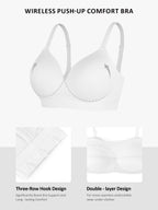 Wireless Push-Up Seamless Full Coverage Bra Bundle