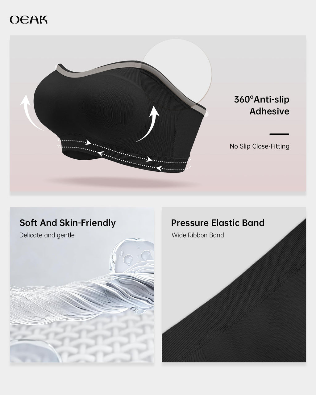 Wireless Strapless Bra Tube Top