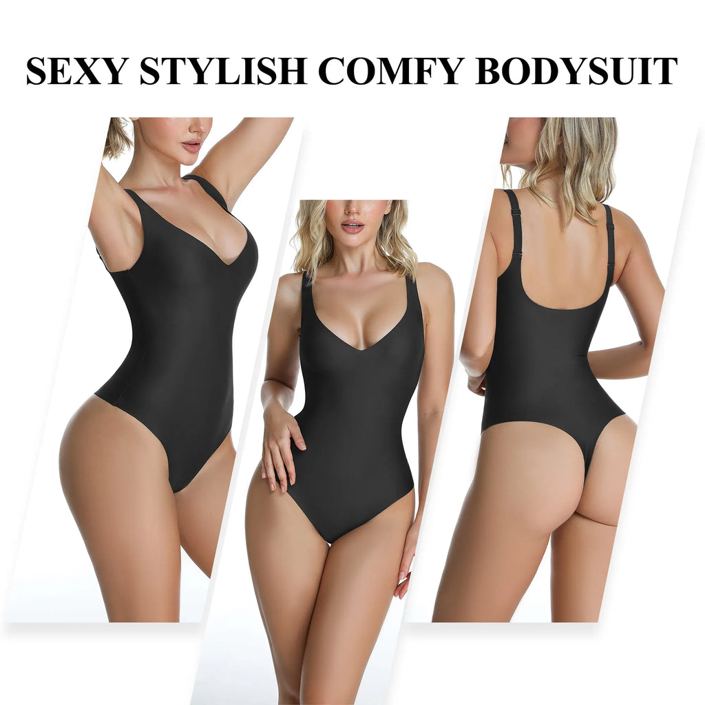 Wireless Plunge  Bodysuit for Women