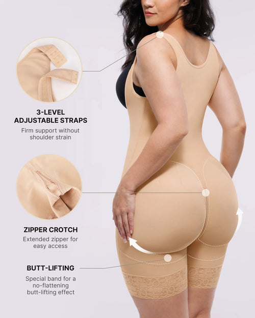 BOOT-YEAH™ AirSlim® Extreme Compression Open Bust Bodysuit