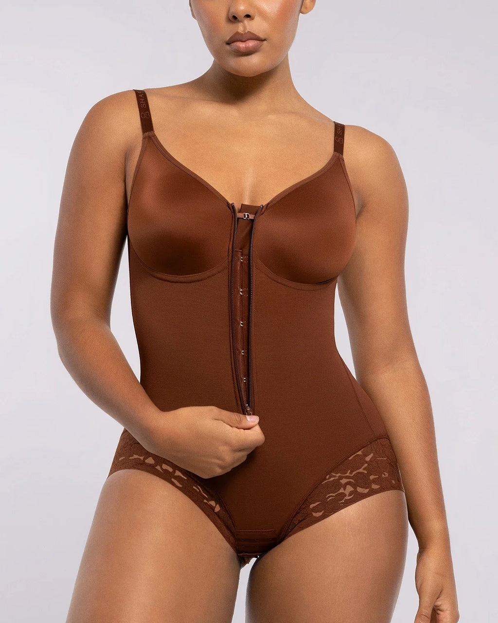 Velvibra™  Hourglass Full Body Brief Bodysuit