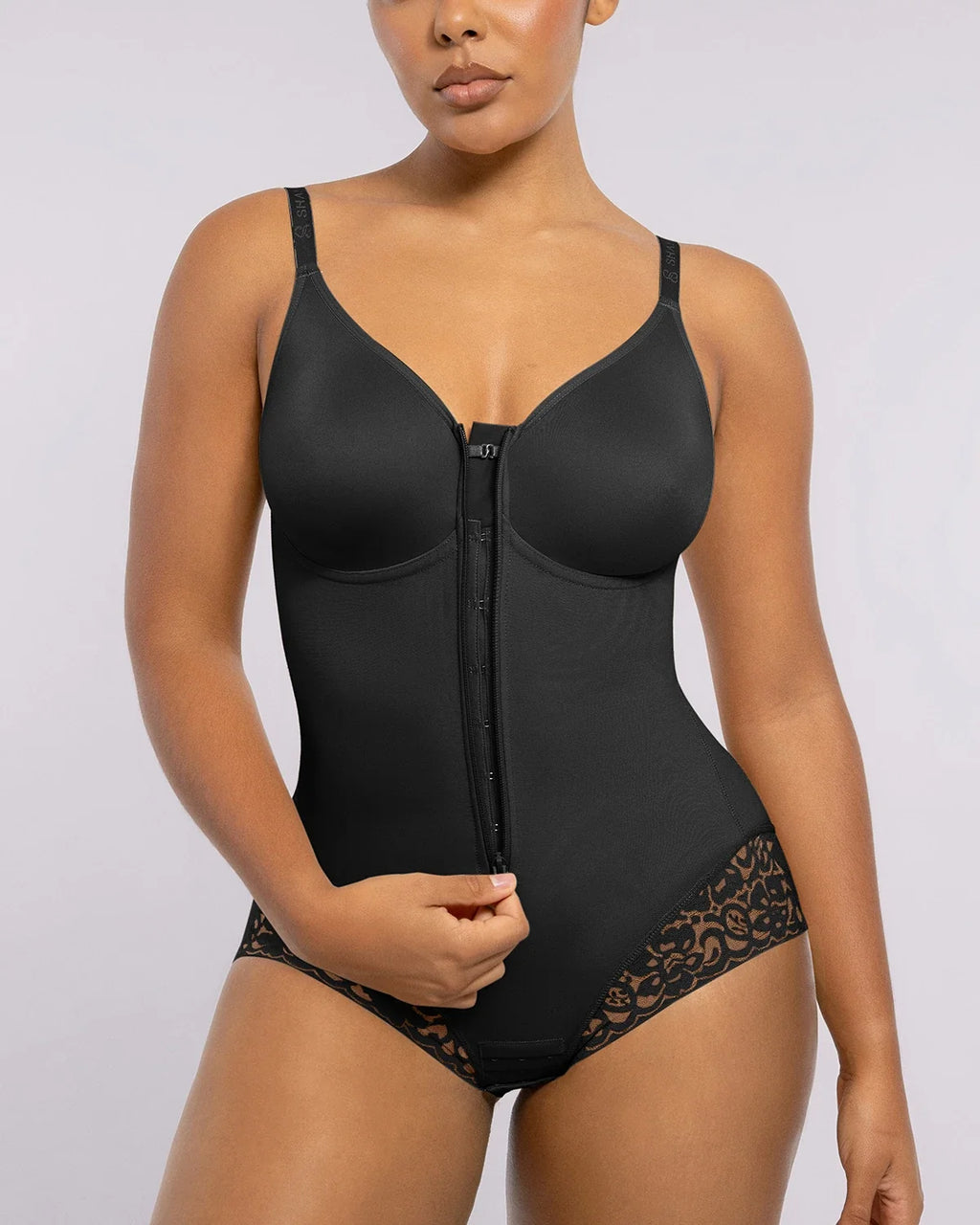 Velvibra™  Hourglass Full Body Brief Bodysuit