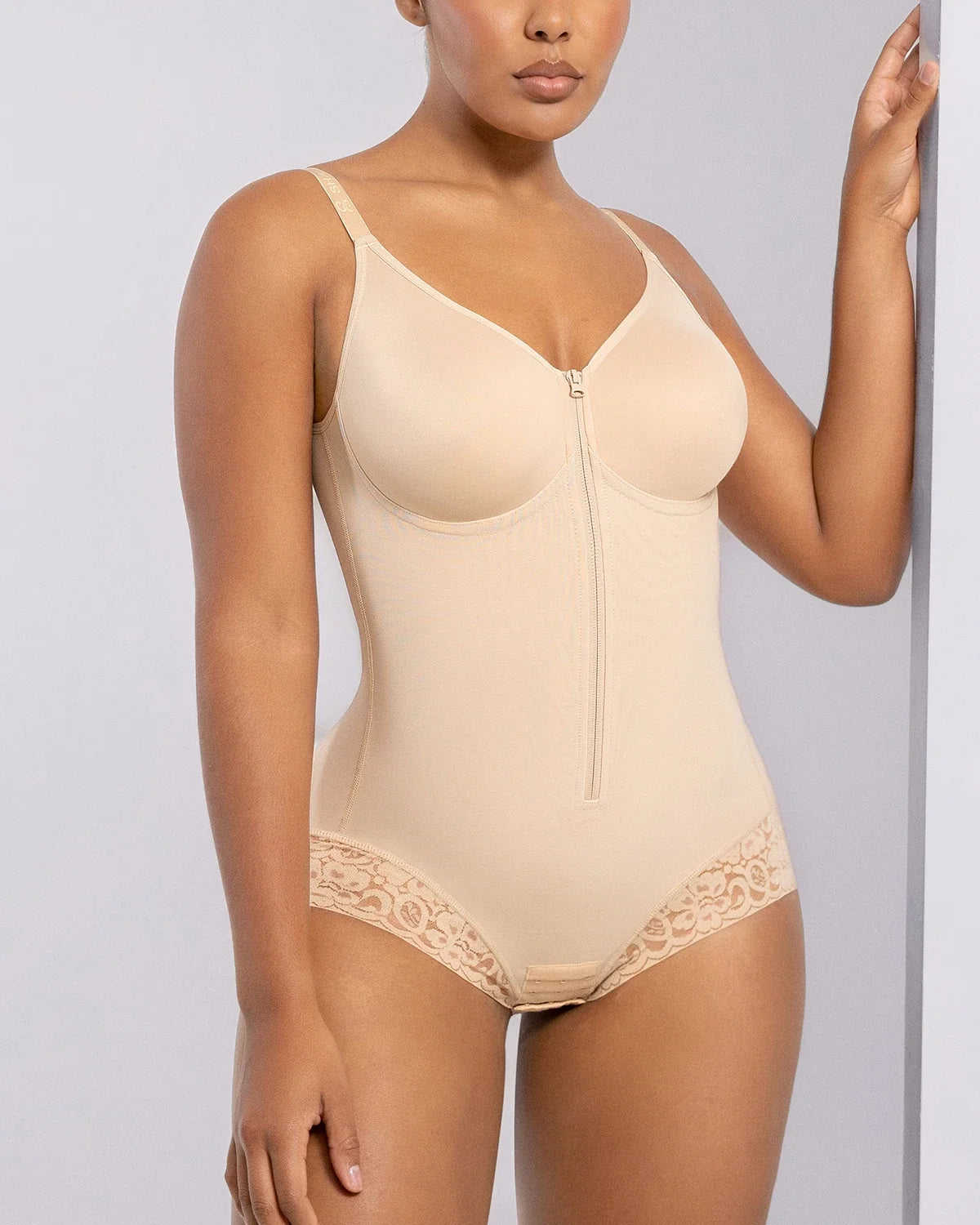 Velvibra™  Hourglass Full Body Brief Bodysuit