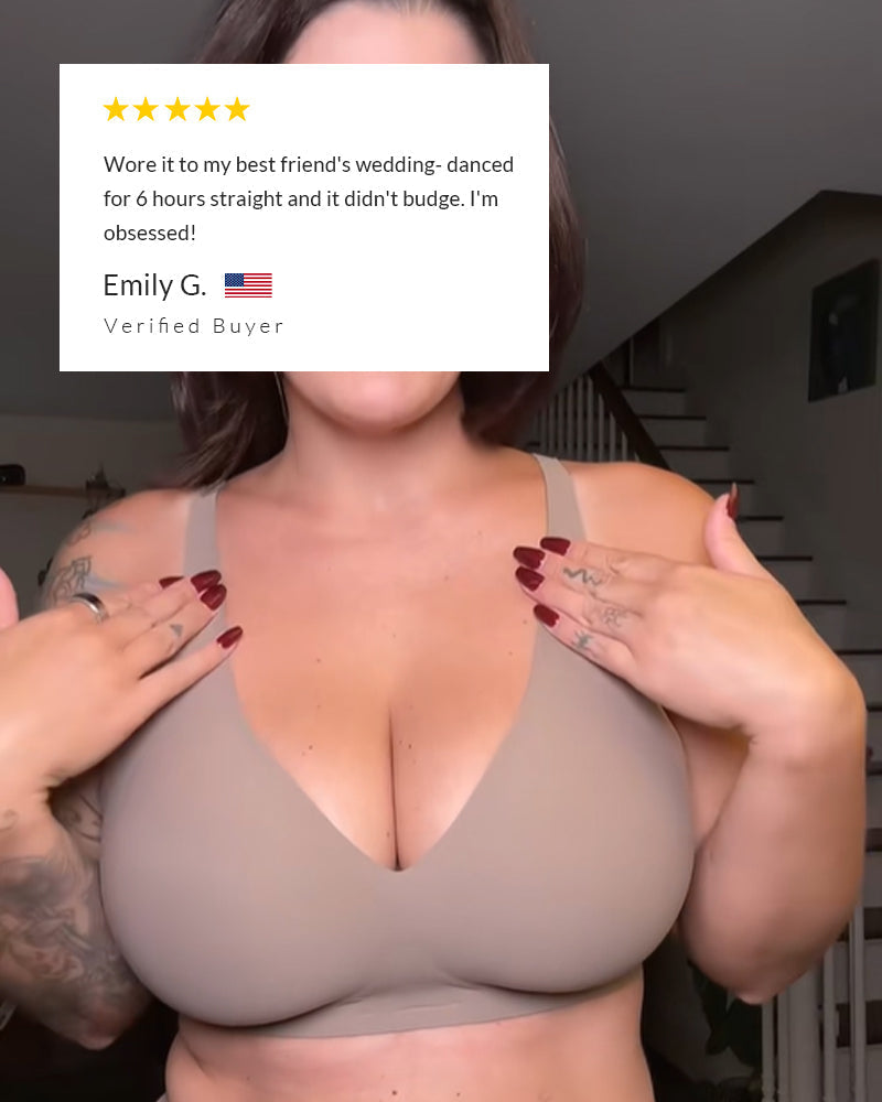 Velvibra™ Deep V Lift Seamless Jelly Bra
