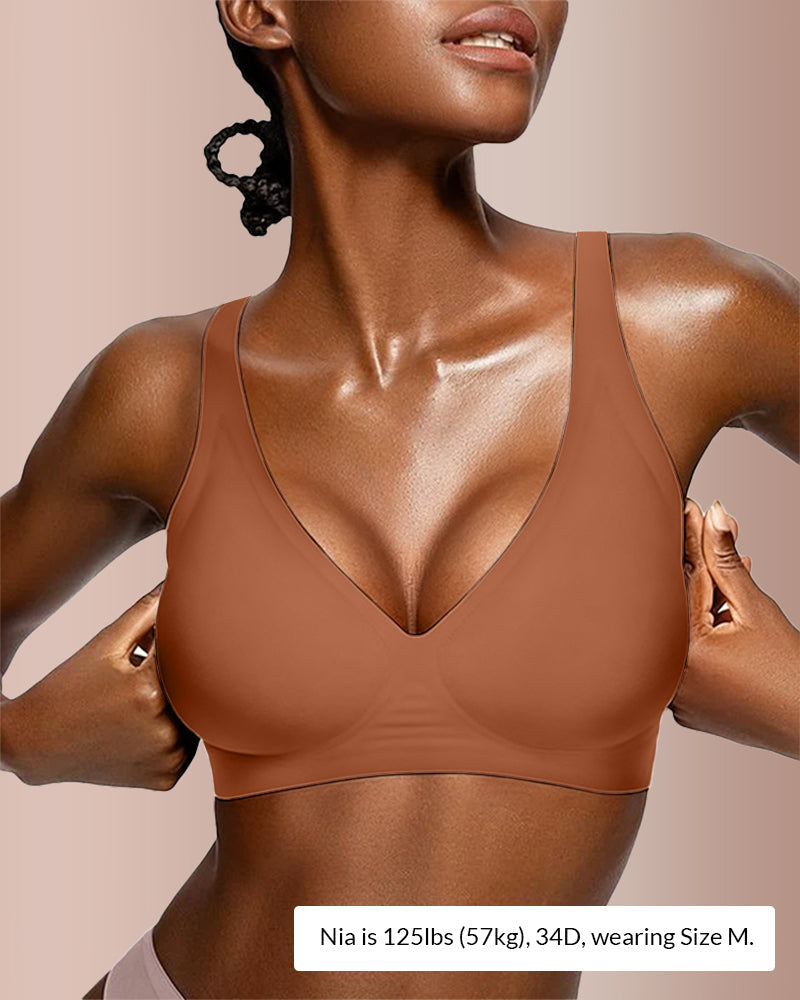 Velvibra™ Deep V Lift Seamless Jelly Bra