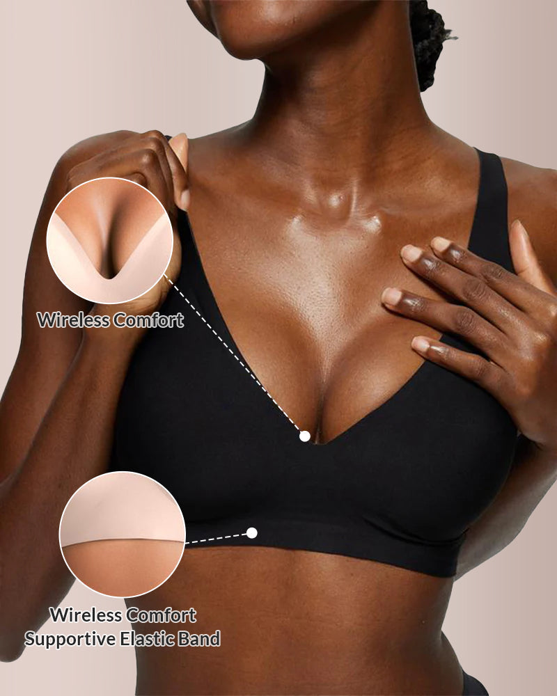 Velvibra™ Deep V Lift Seamless Jelly Bra