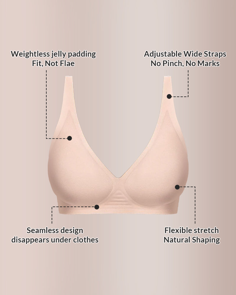 Velvibra™ Deep V Lift Seamless Jelly Bra