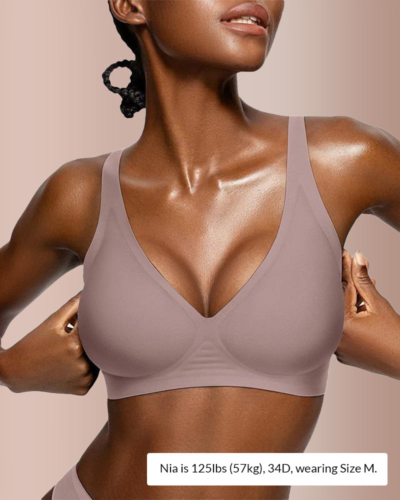 Velvibra™ Deep V Lift Seamless Jelly Bra