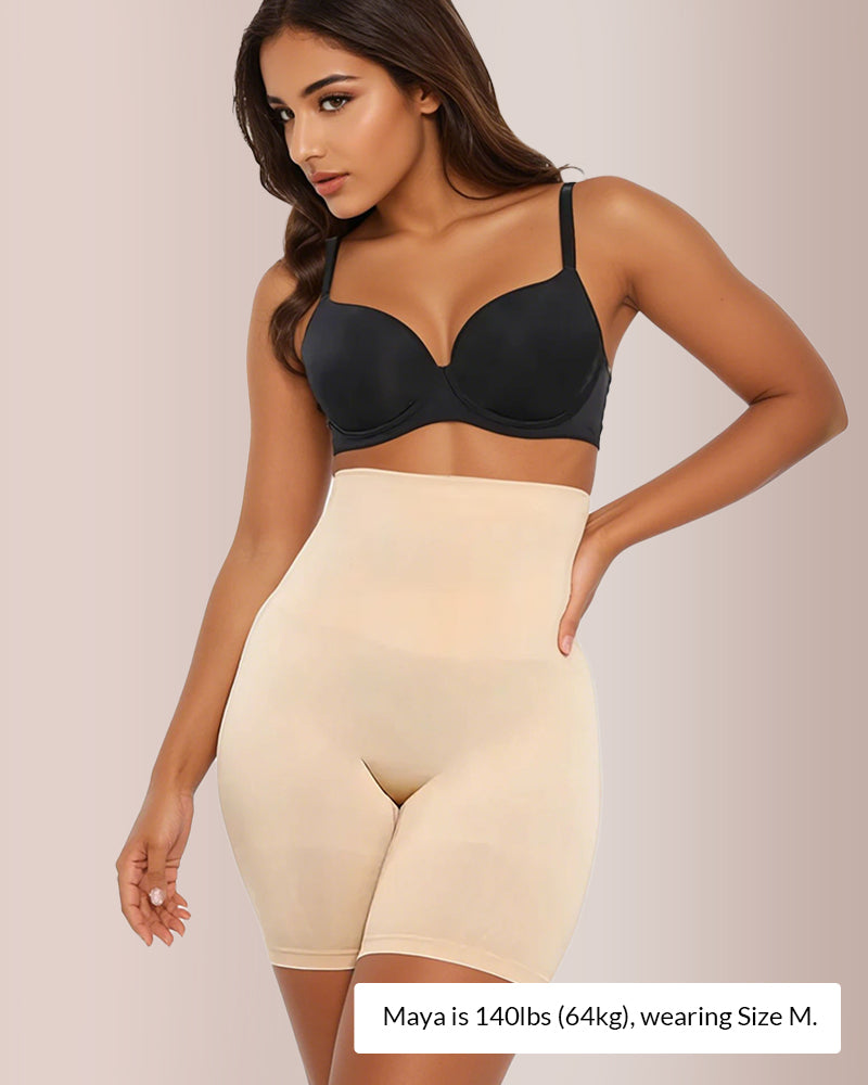 Velvibra™ High-Waisted Seamless Shapewear Shorts Tummy Control & Body Sculpting