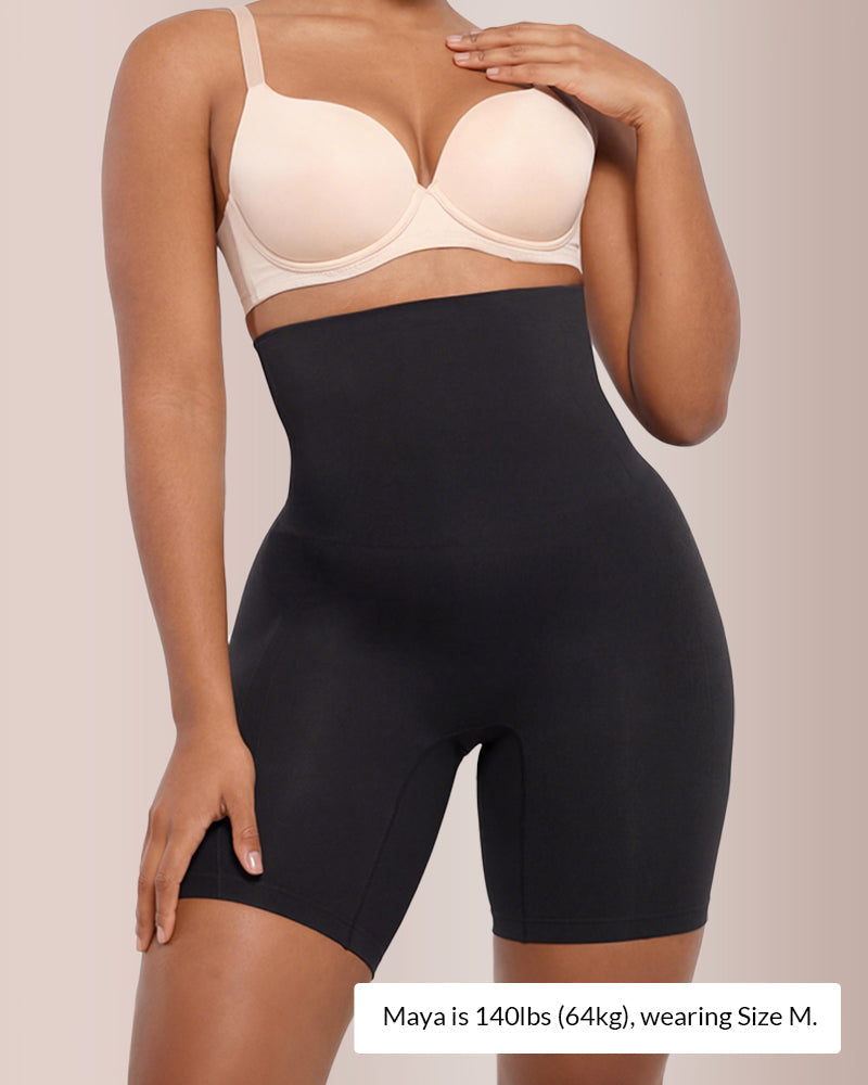 Velvibra™ High-Waisted Seamless Shapewear Shorts Tummy Control & Body Sculpting