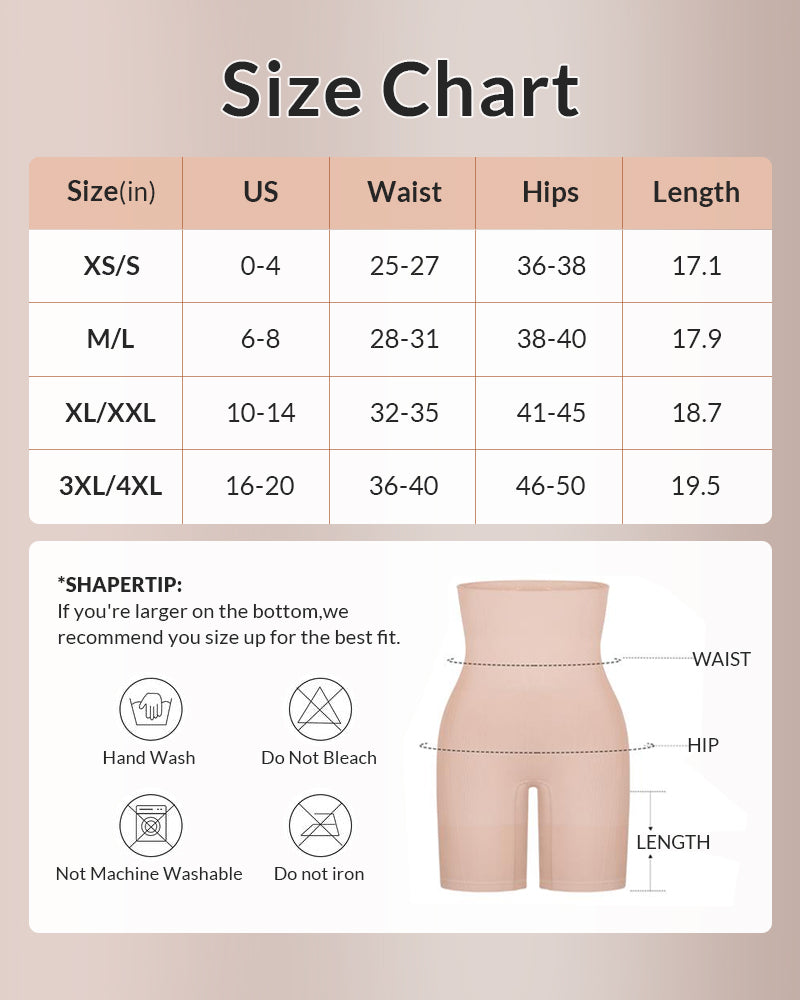 Velvibra™ High-Waisted Seamless Shapewear Shorts Tummy Control & Body Sculpting