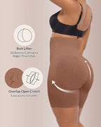 Velvibra™ High-Waisted Seamless Shapewear Shorts Tummy Control & Body Sculpting