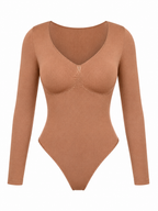 Seamless Long Sleeve Bodysuit Tummy Control Shapewear