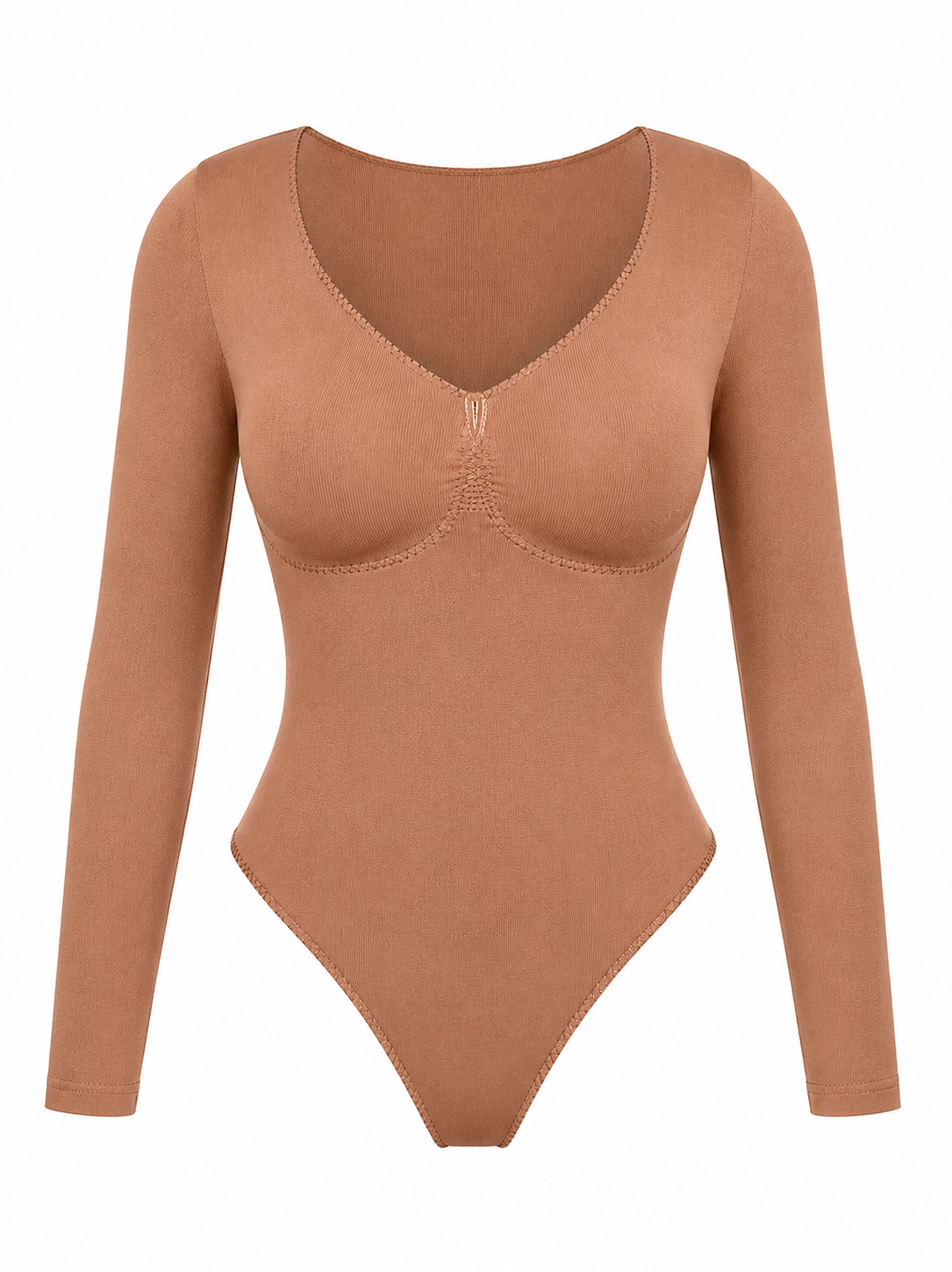 Seamless Long Sleeve Bodysuit Tummy Control Shapewear