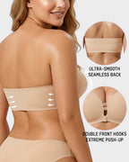 Convertible Strapless Front-Closure Push-Up Bra