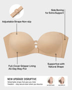 Convertible Strapless Front-Closure Push-Up Bra