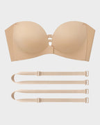 Convertible Strapless Front-Closure Push-Up Bra