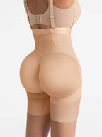 Wide V-neck Belt High-Waist Shaping Shorts