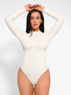 Long Sleeve Zipper Seamless Bodysuit