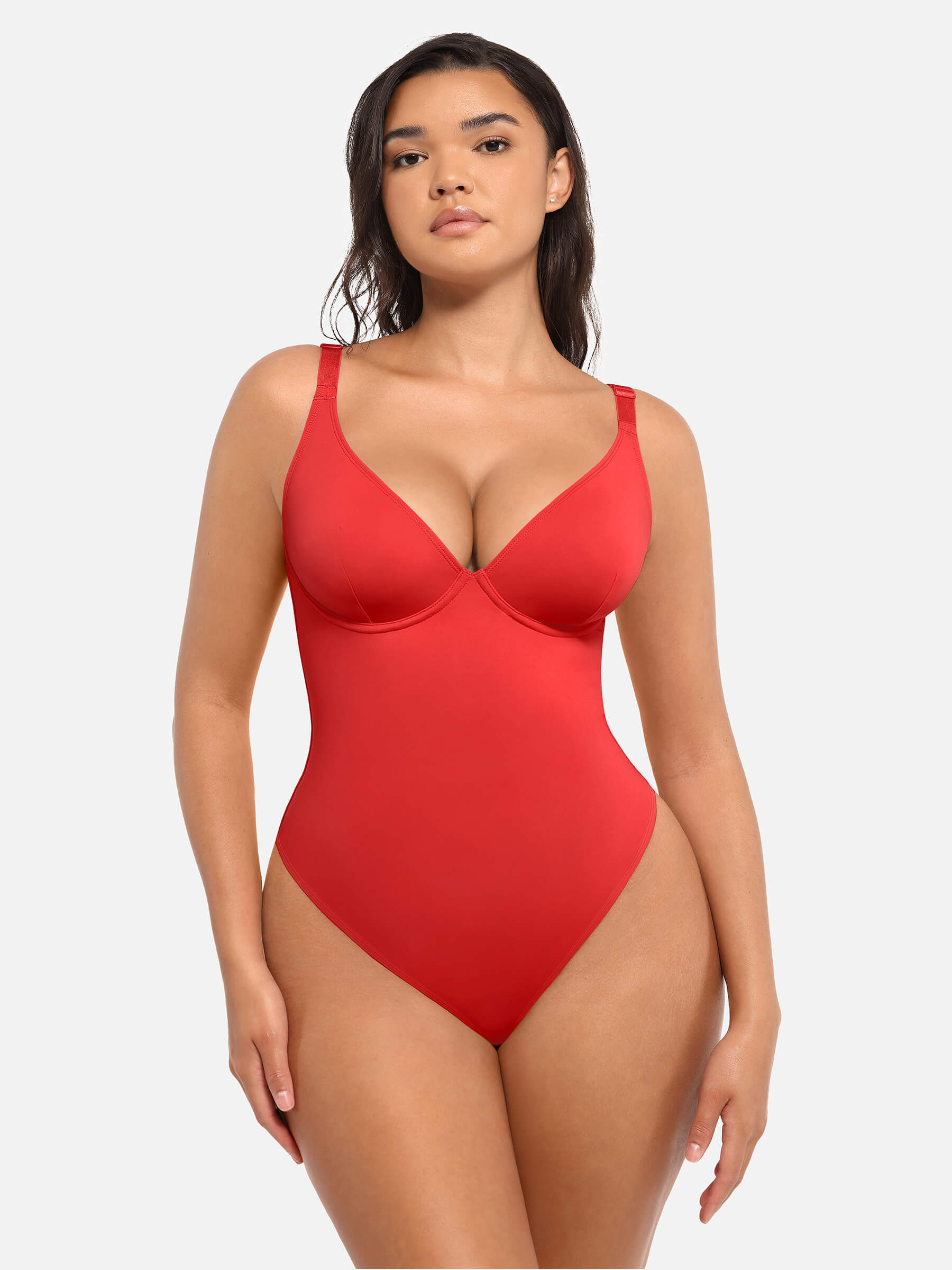 V-Neck Tummy Control Bodysuit