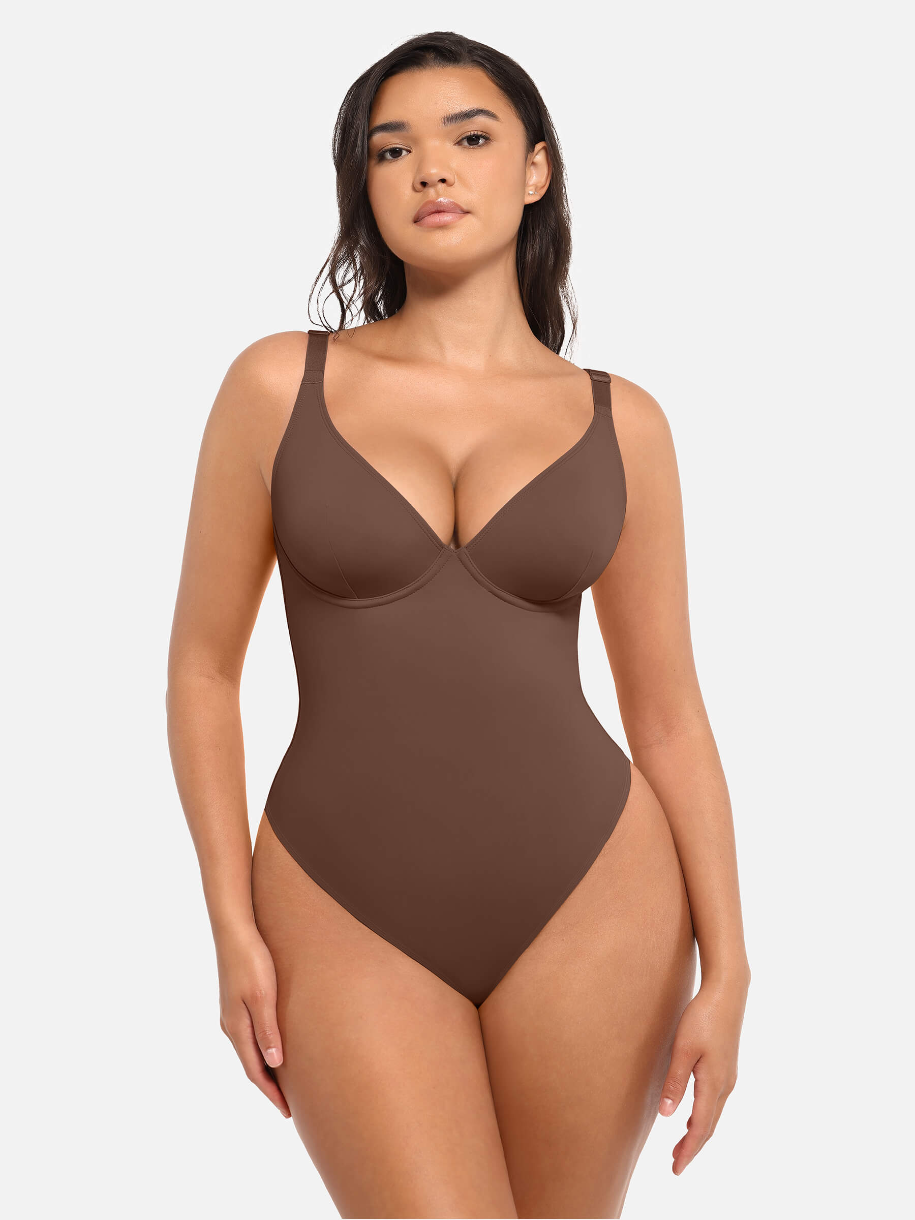 V-Neck Tummy Control Bodysuit