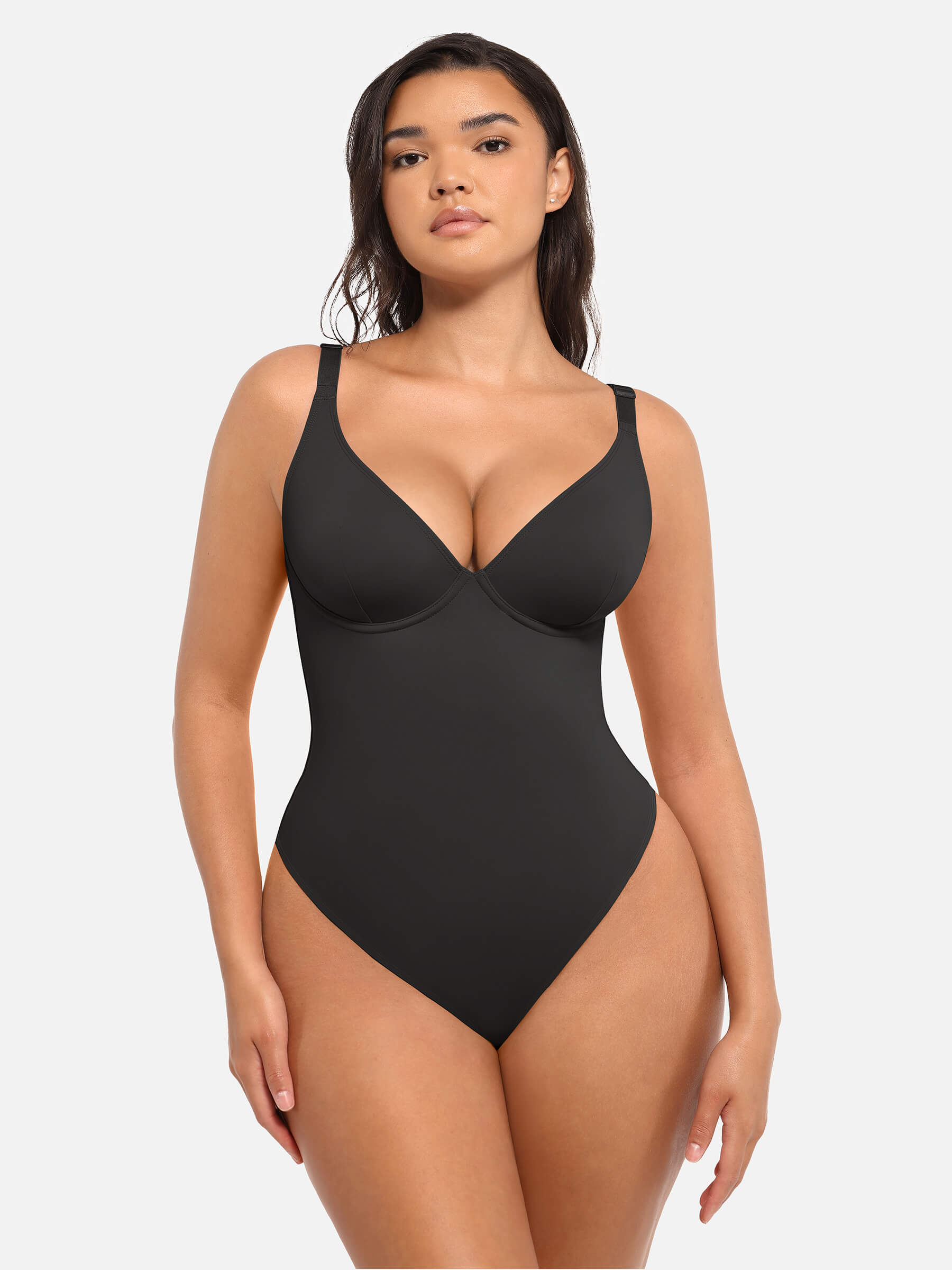 V-Neck Tummy Control Bodysuit