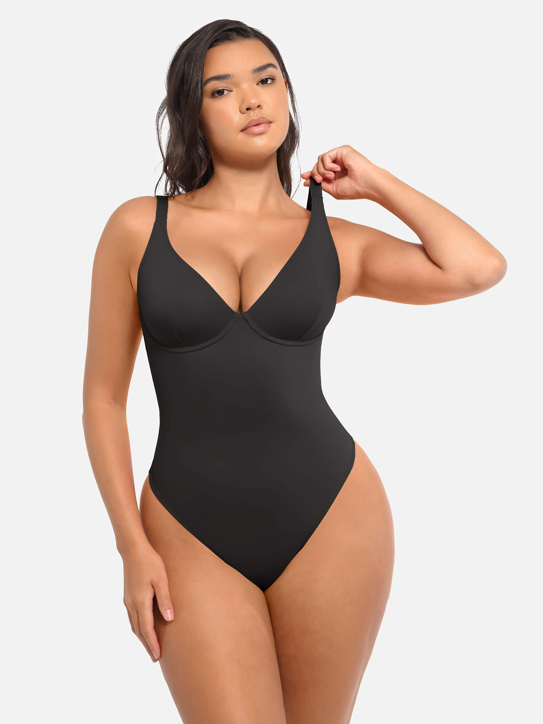 V-Neck Tummy Control Bodysuit