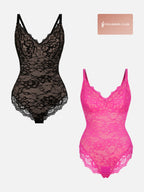 2-Pack Lace V Neck Bodysuit Bundle