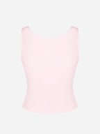 Ribbed Square-Neck Lounge Tank Top
