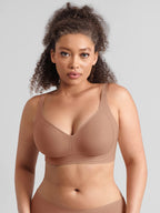 Jelly-Support Plunge Wireless Seamless Bra