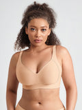 Jelly-Support Plunge Wireless Seamless Bra