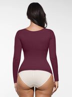 Seamless Long Sleeve Tummy Control Thong Bodysuit