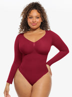Seamless Supportive Long Sleeve Tummy Control Bodysuit