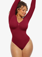Seamless Supportive Long Sleeve Tummy Control Bodysuit
