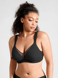 Support V-Neck Sheer Minimizer Bra