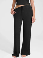 Ribbed Wide-Leg Soft Lounge Pants