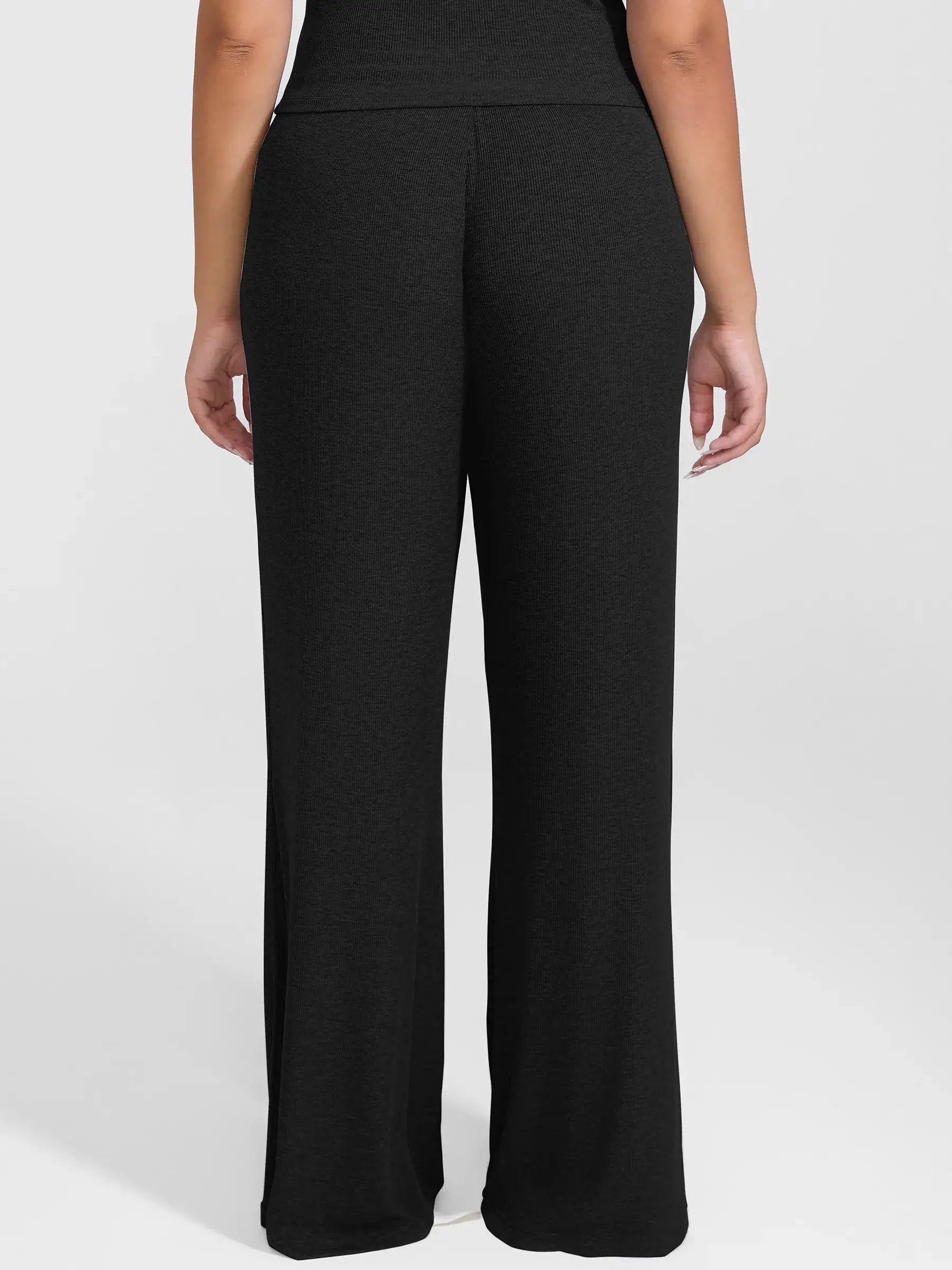 Ribbed Wide-Leg Soft Lounge Pants