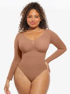 Seamless Supportive Long Sleeve Tummy Control Bodysuit