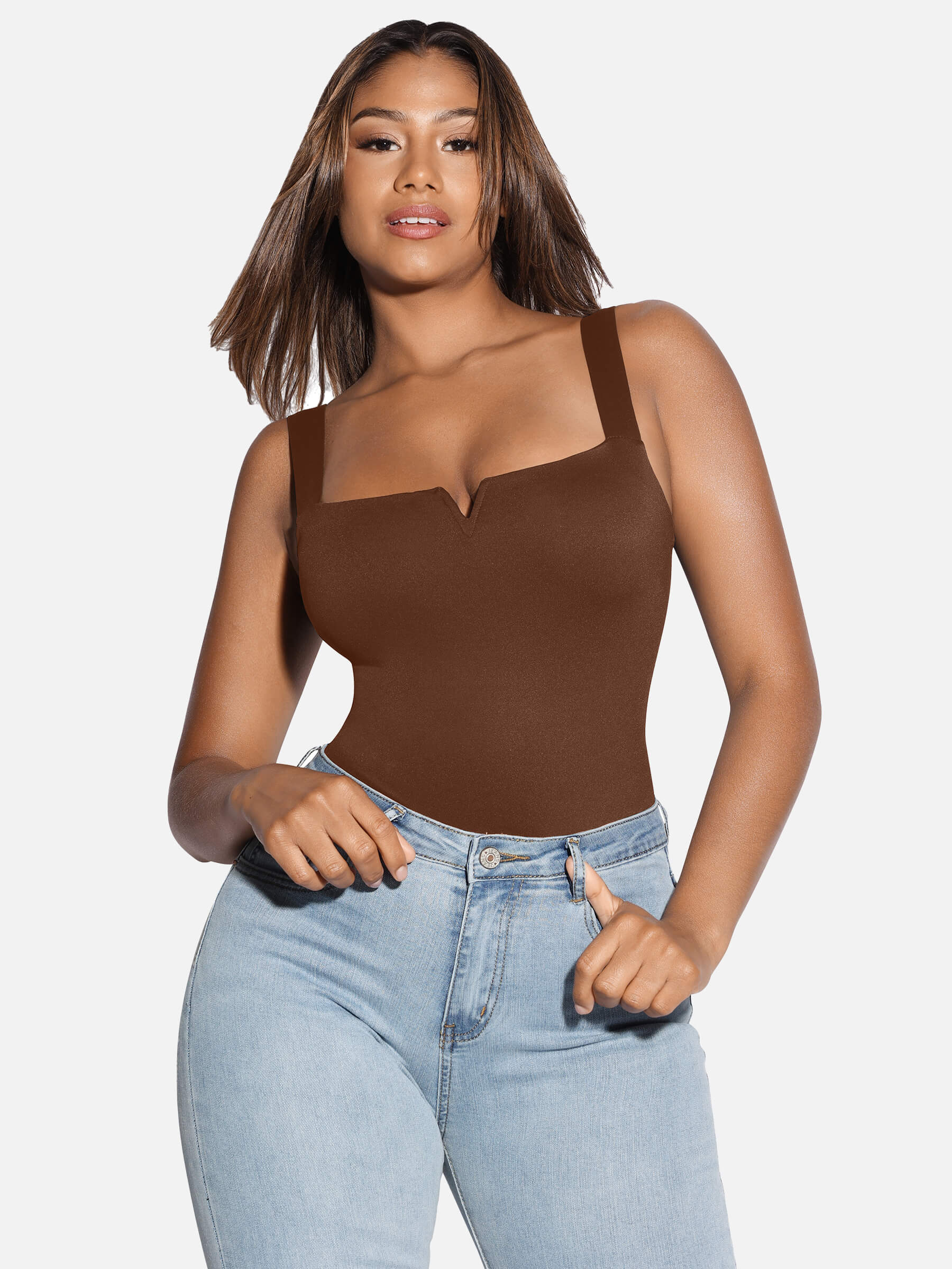 Square Neck Ultra-Stretch Sculpt Bodysuit