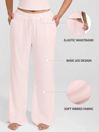 Ribbed Wide-Leg Soft Lounge Pants