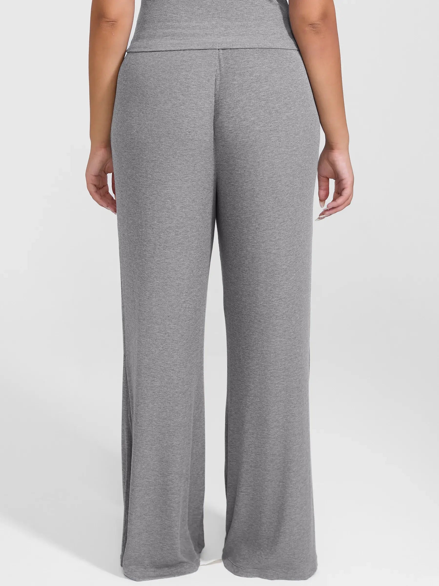 Ribbed Wide-Leg Soft Lounge Pants