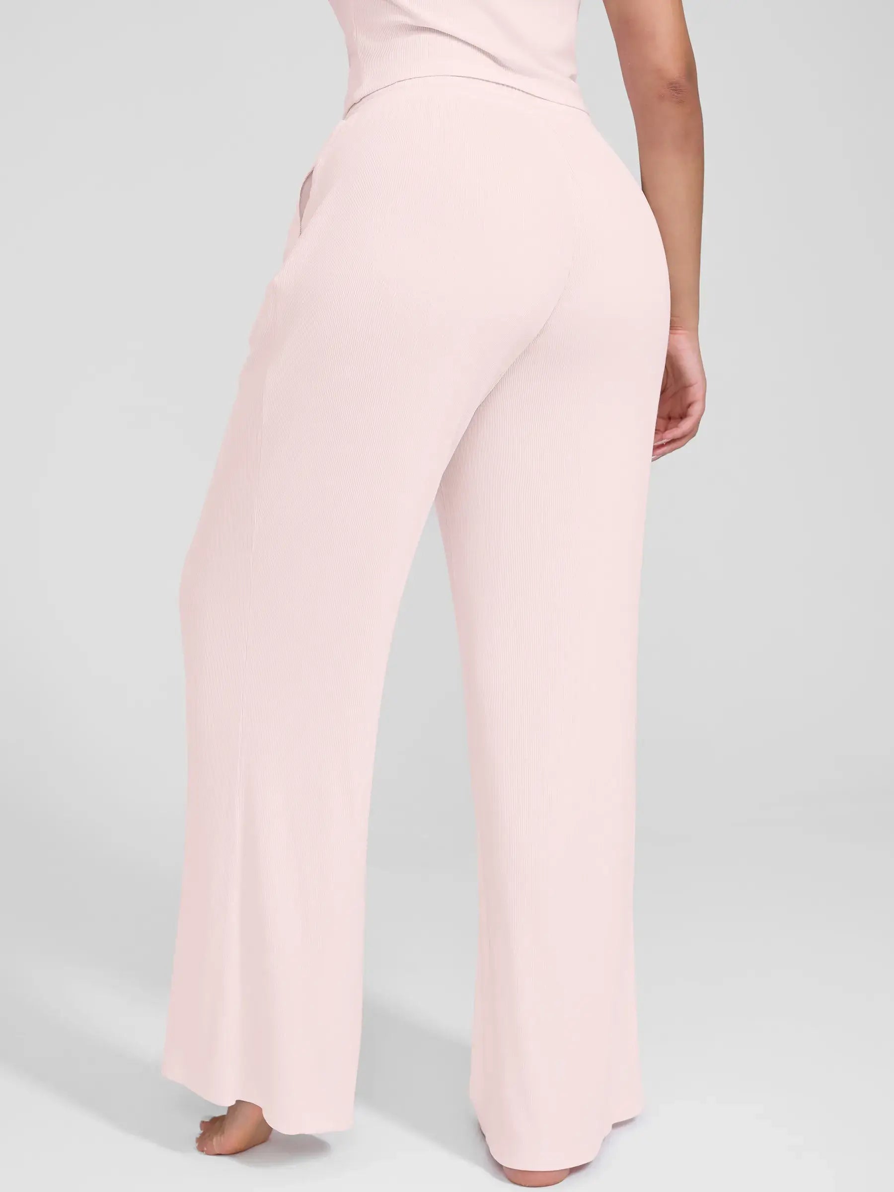 Ribbed Wide-Leg Soft Lounge Pants
