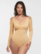 Shiny Swing Collar All In One Bodysuit