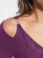 Shiny Swing Collar All In One Bodysuit