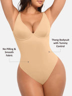 Velvibra V-Neck Tummy Control Bodysuit