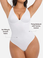 Velvibra V-Neck Tummy Control Bodysuit