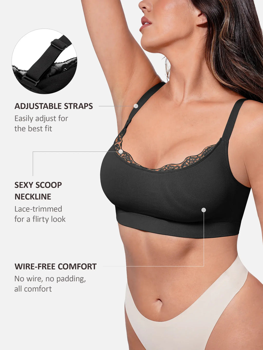 Seamless Lace Wireless Everyday Bra