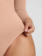 Seamless Long Sleeve Tummy Control Thong Bodysuit