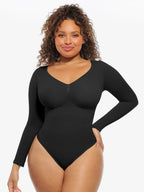Seamless Supportive Long Sleeve Tummy Control Bodysuit