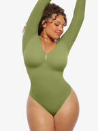 Seamless Supportive Long Sleeve Tummy Control Bodysuit